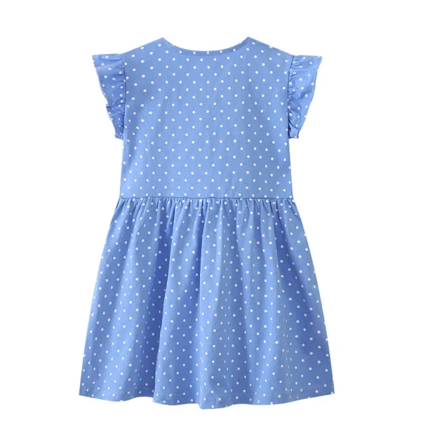 Polka Dot Embroidered Mouse Dress for Girls – Summer Short Sleeve Toddler Dress 2-7T 🐭👗🌸 - Image 2