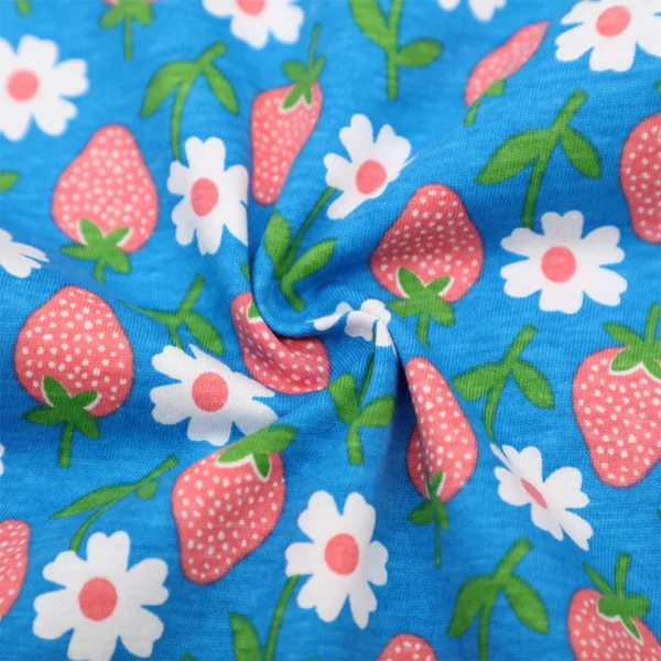 Strawberry Floral Pocket Dress – Girls Summer Cotton Outfit 2-7T 🍓💙 - Image 4