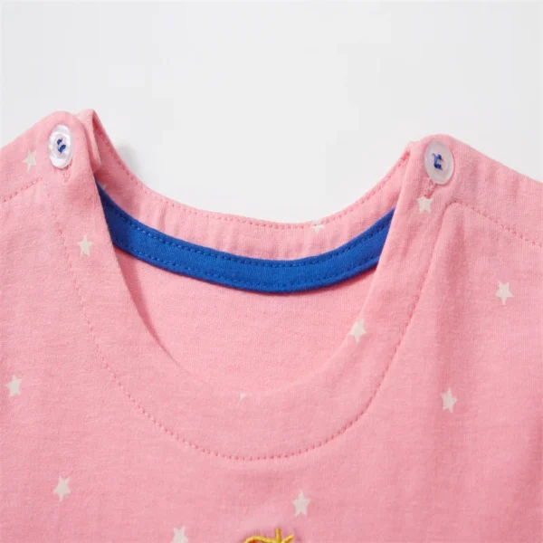 Pink Girls Unicorn Dress – Short Sleeve Polka Dot Party Outfit 2-7T 🦄💖 - Image 3