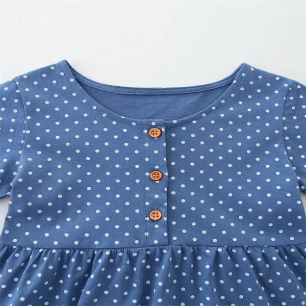 Blue Polka Dot Farm Animal Dress – Girls Summer Outfit 2-7T 🦆🌸👗 - Image 3