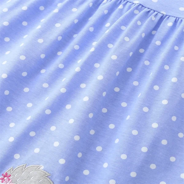 Lavender Hedgehog Polka Dot Dress – Sleeveless Cotton Party Outfit for Girls 2-7T 🦔💜 - Image 5