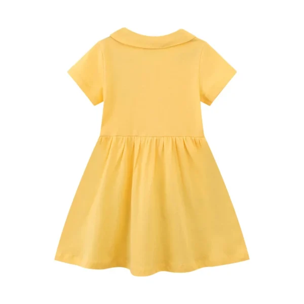 Yellow Floral Embroidery Dress – Girls Summer Outfit 2-8T 🌻🐝 - Image 2