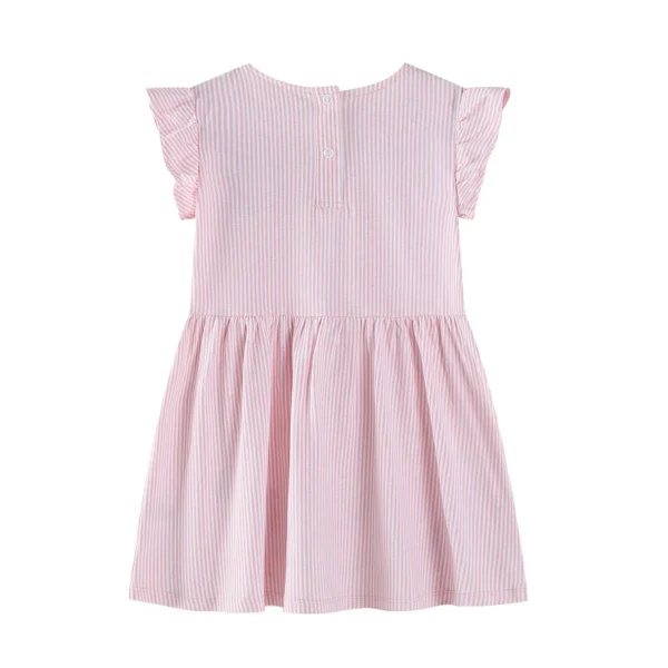 Flamingo Embroidered Girls Dress with Floral Print – 2-7T Summer Birthday Party Style🌸🦩 - Image 2