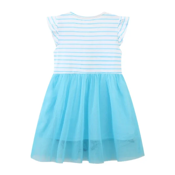 Blue Mermaid Princess Mesh Dress – Sleeveless Party Outfit for Girls 2-7 Years - Image 2