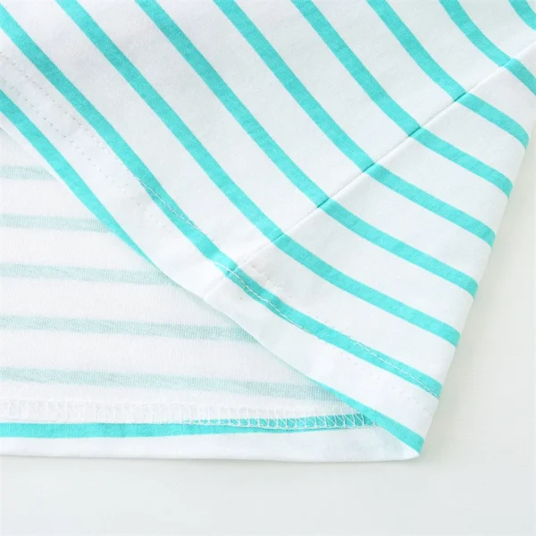 Striped Ice Cream Crossbody Dress – Girls' Summer Outfit 2-7T 🍦💙 - Image 6