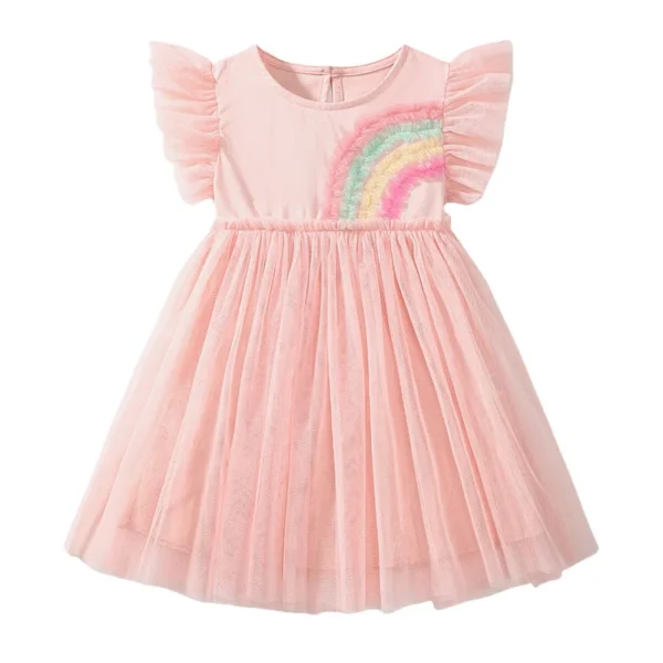 Pink Rainbow Tutu Dress – Sleeveless Party Outfit for Girls 2-7 Years 🛍️✨ - Image 2