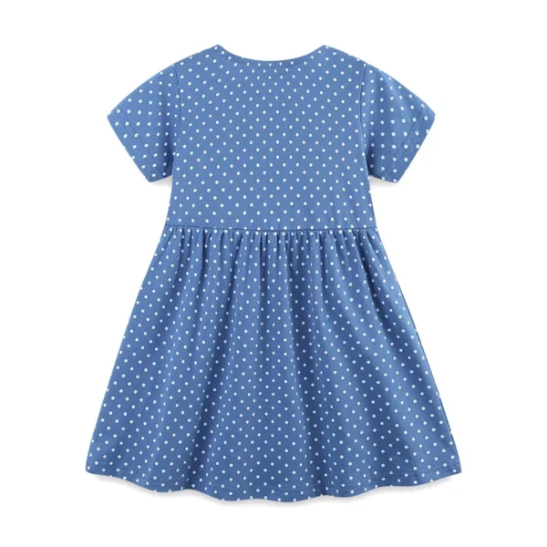 Blue Polka Dot Farm Animal Dress – Girls Summer Outfit 2-7T 🦆🌸👗 - Image 2