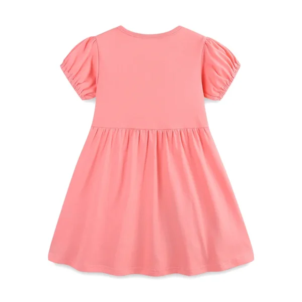 Pink Short-Sleeve Bunny Appliqué Dress – Girls Summer Outfit 2-7T 🐰🌸💖 - Image 2