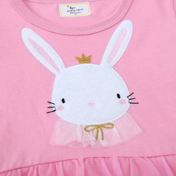 Pink Bunny Princess Dress with Tulle for Girls – Birthday Parties and Weddings 2-8T🐰🌸 - Image 3