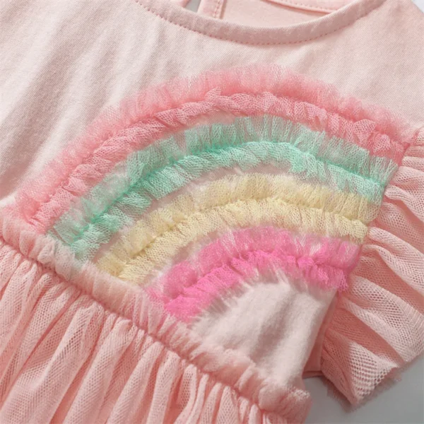 Pink Rainbow Tutu Dress – Sleeveless Party Outfit for Girls 2-7 Years 🛍️✨ - Image 5