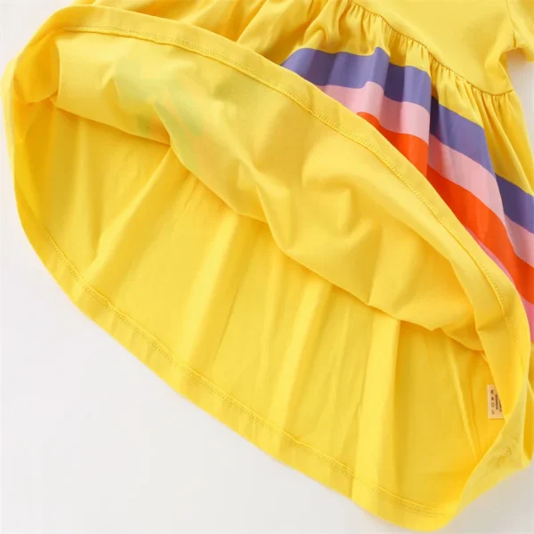 Butterfly & Rainbow Yellow Summer Dress – Girls' Party Outfit 3-8T 🦋🌈 - Image 6